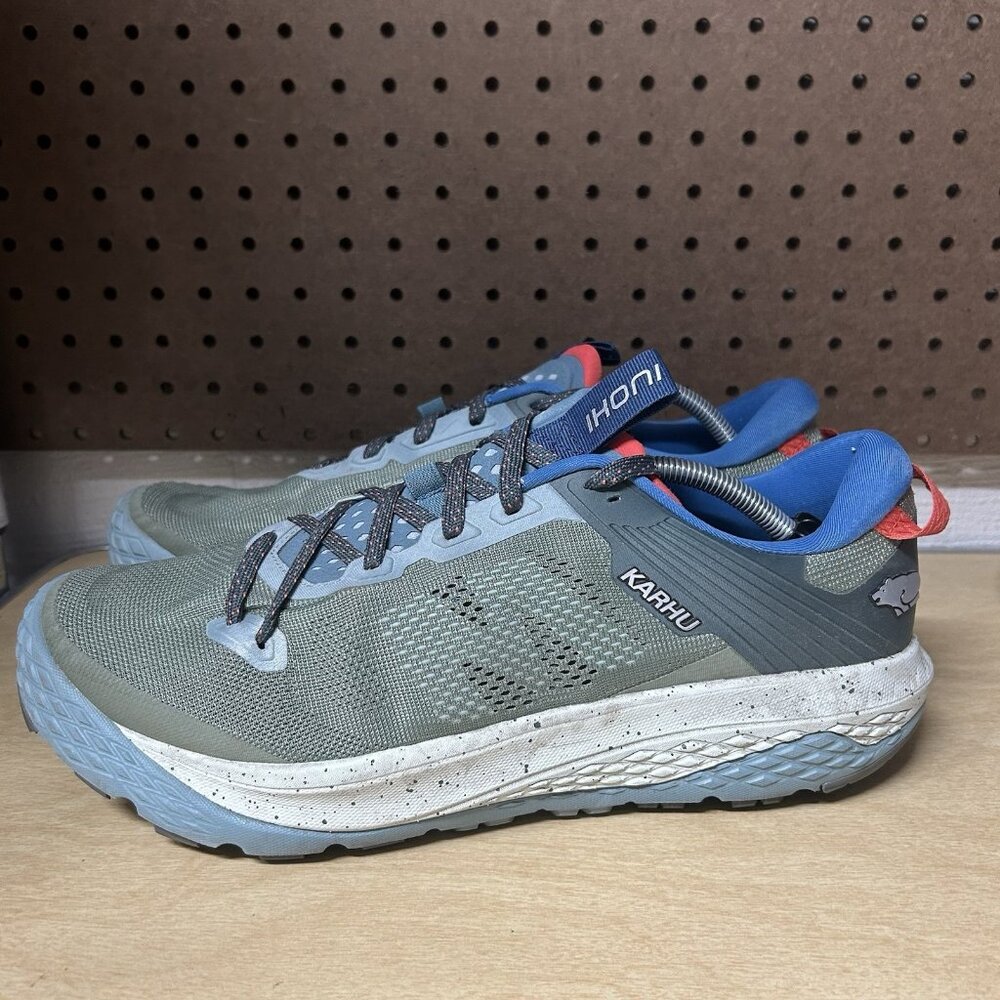 Karhu Ikoni Trail 1.0 Mens Green Athletic Hiking Shoes Size 13 Lace Up